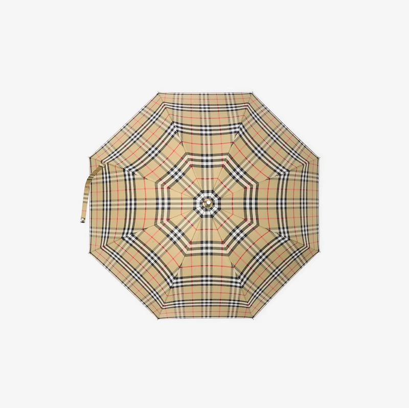 Check Walking Umbrella in Sand beige | Burberry® Official