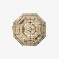 Check Walking Umbrella in Sand beige | Burberry® Official