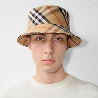 Check EKD Bucket Hat in Sand - Men | Burberry® Official