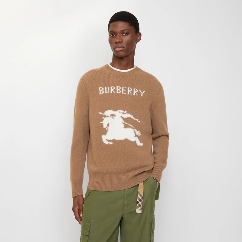 EKD Wool Cashmere Sweater in Camel - Men | Burberry® Official