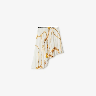 Shield Hardware Jersey Skirt in Gold/white - Women | Burberry® Official