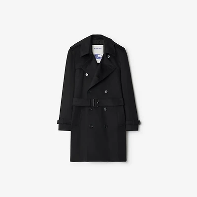 Mid-length Cashmere Trench Coat in Black - Men | Burberry® Official