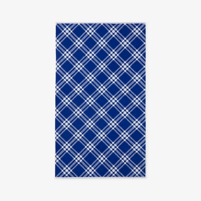 Check Cotton Towel in Knight | Burberry® Official