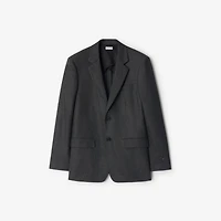Check Wool Cashmere Tailored Jacket in Loden/highland green - Men | Burberry® Official