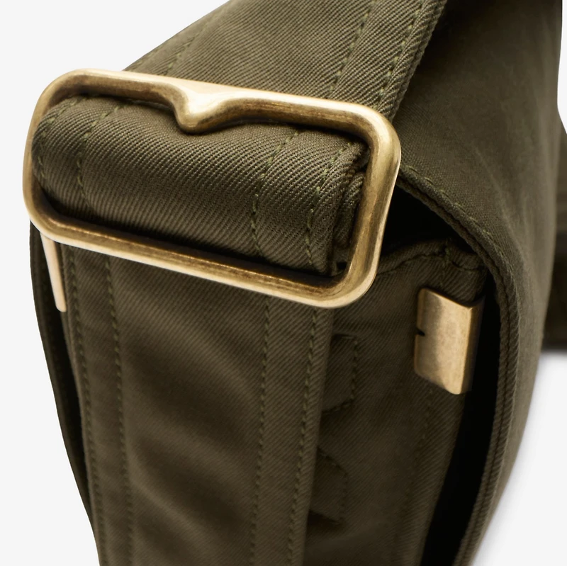 Trench Crossbody Bag in Military - Men, Cotton Gabardine | Burberry® Official