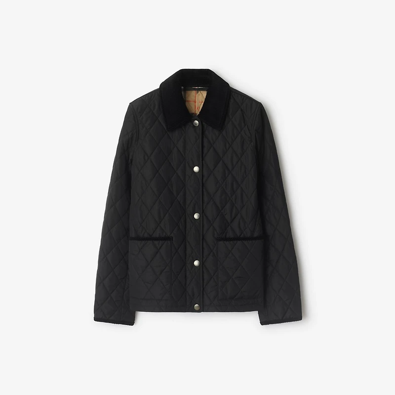Quilted Nylon Jacket in Black/sand - Women | Burberry® Official
