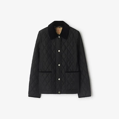 Quilted Nylon Jacket in Black/sand - Women | Burberry® Official