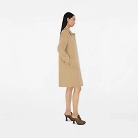 Mid-length Camden Heritage Car Coat in Honey - Women, Cotton Gabardine | Burberry® Official