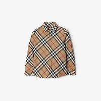 Check Cotton Shirt in Sand | Burberry® Official