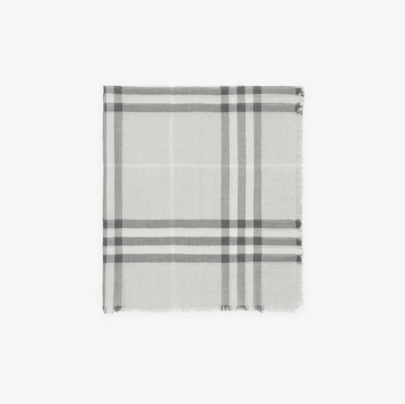 Wide Check Wool Scarf in Mitten | Burberry® Official