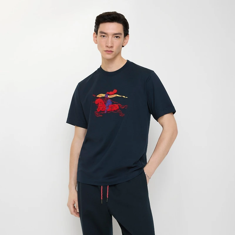 EKD Cotton T-shirt in Navy - Men | Burberry® Official