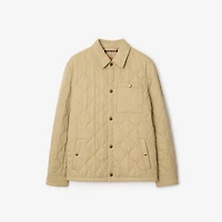 Quilted Gabardine Overshirt in Hamper beige - Men | Burberry® Official