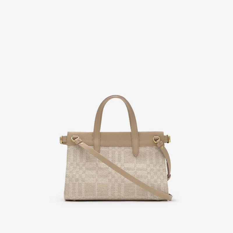 Small Cotswolds Tote in Natural beige - Women, Cotton, Linen | Burberry® Official