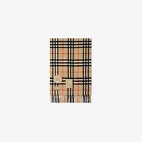 Badge Check Cashmere Scarf in Sand | Burberry® Official