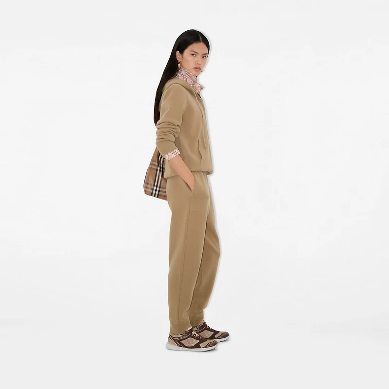 Cashmere Blend Jogging Pants in Flax - Women | Burberry® Official