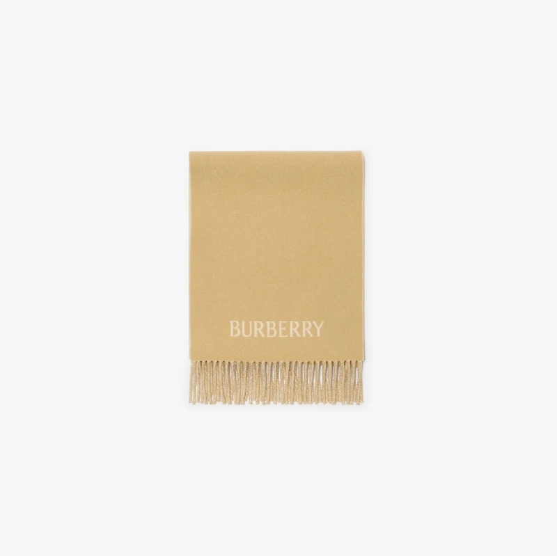 B Crest Cashmere Scarf in Sand beige | Burberry® Official