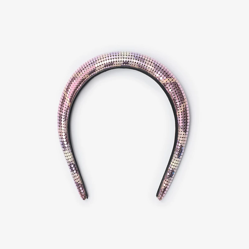 Check Mesh Headband in Dawn pink | Burberry® Official
