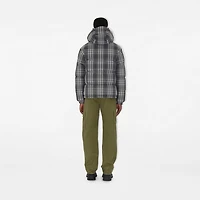 Ombré Check Hooded Puffer Jacket in Black - Men | Burberry® Official