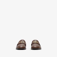 Leather Opal Loafers in Tobacco brown - Women | Burberry® Official