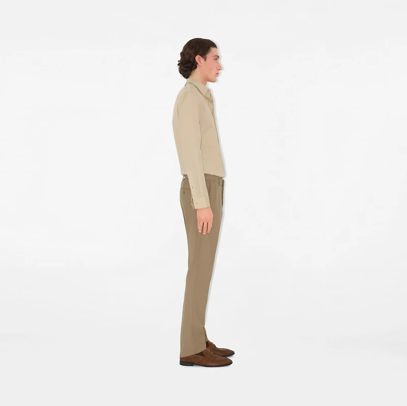 Wool Tailored Trousers in Puddle - Men | Burberry® Official
