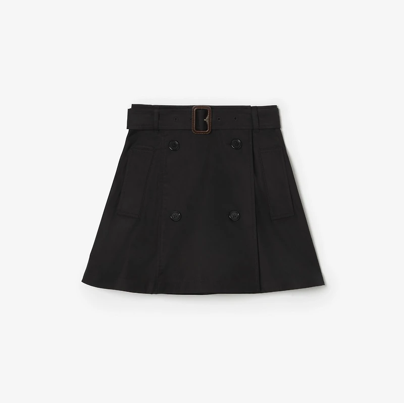 Cotton Trench Skirt in Black | Burberry® Official