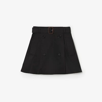 Cotton Trench Skirt in Black | Burberry® Official