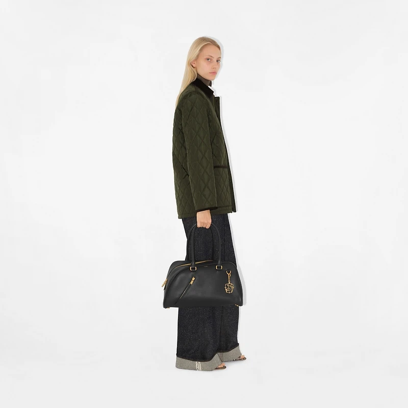 Quilted Nylon Barn Jacket in Shale/brush - Women | Burberry® Official