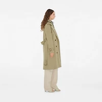 Long Gabardine Trench Coat in Skylark - Women, Cotton | Burberry® Official