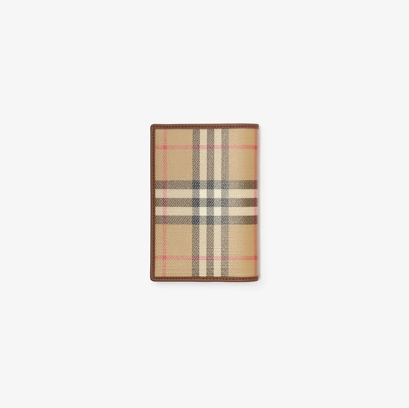 Check Folding Card Case in Archive beige - Men, Cotton | Burberry® Official