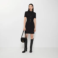 Wool Trench Dress in Black - Women | Burberry® Official