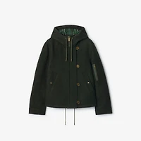 Wool Hooded Jacket in Green melange - Women | Burberry® Official