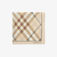 Watercolour Check Silk Scarf in Sesame beige | Burberry® Official