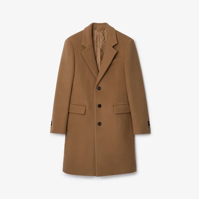 Wool Tailored Coat in Fawn beige - Men | Burberry® Official