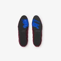 Quilted Velvet Estate Slippers in Wine red - Men | Burberry® Official