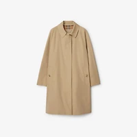 Mid-length Camden Heritage Car Coat in Honey - Women, Cotton Gabardine | Burberry® Official