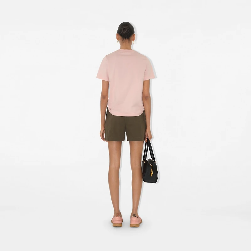 Knight Stamp Cotton T-shirt in Bouquet - Women | Burberry® Official
