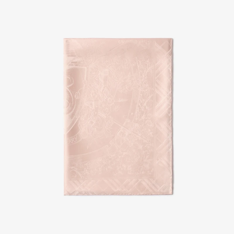 Floral Crest Silk Scarf in Compact pink | Burberry® Official