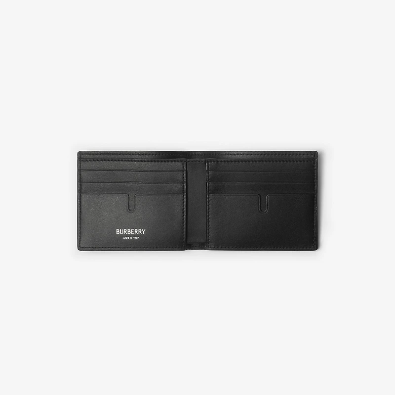 Check Slim Bifold Wallet in Midnight - Men, Cotton, Linen | Burberry® Official