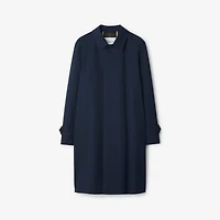 Long Gabardine Car Coat in Storm blue - Men, Cotton | Burberry® Official