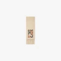 Check Label Cashmere Scarf in Nutmeg | Burberry® Official