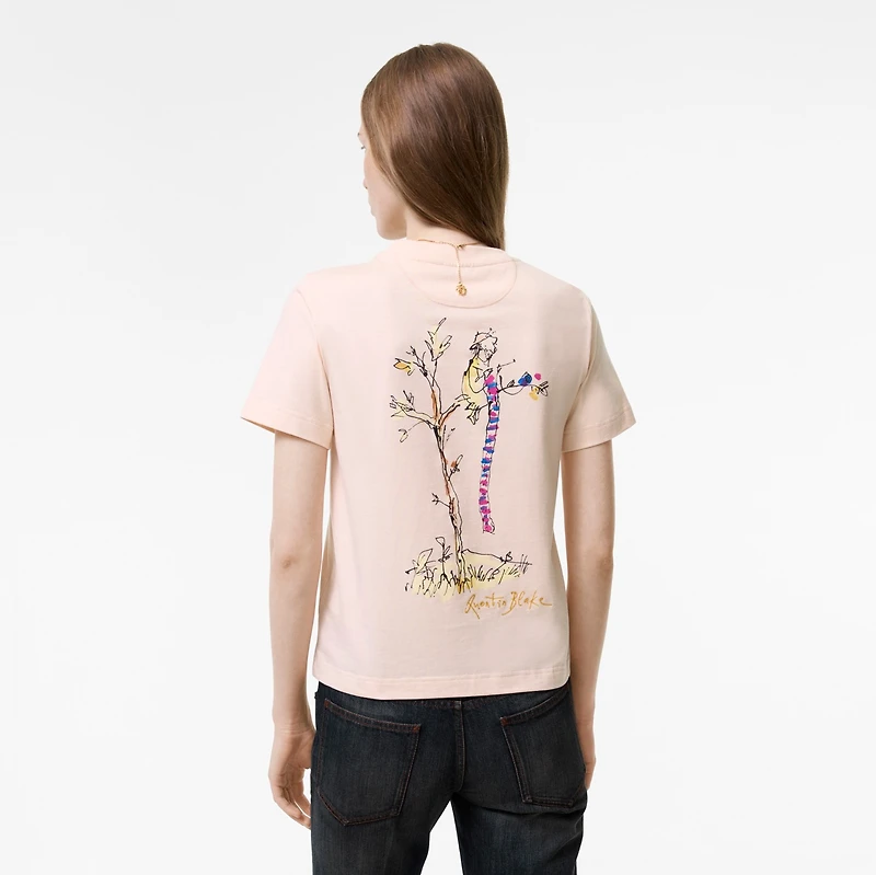 Brave Little Tree Cotton T-shirt in Compact pink - Women | Burberry® Official