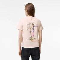 Brave Little Tree Cotton T-shirt in Compact pink - Women | Burberry® Official