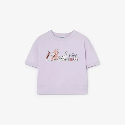 Thomas Bear and Friends Cotton T-shirt in Muted lilac | Burberry® Official