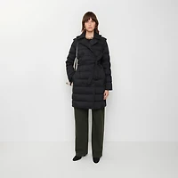Mid-length Nylon Hooded Puffer Coat in Black - Women | Burberry® Official