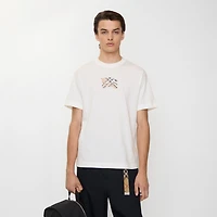 EKD Check Cotton T-shirt in Chalk white - Men | Burberry® Official