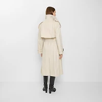 Long Gabardine Fitzrovia Trench Coat in Clam beige - Women | Burberry® Official