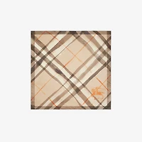 Watercolour Check Silk Scarf in Birch | Burberry® Official