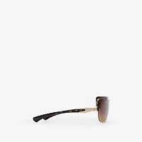 Mask Square Sunglasses in Dark havana | Burberry® Official