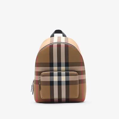 Check Backpack in Taupe brown - Men | Burberry® Official