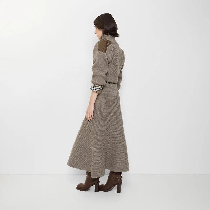 Wool Blend Skirt in Beige melange - Women | Burberry® Official